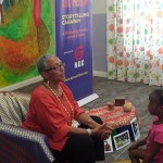 Thelma Perkins inside Storytelling room at the Scarborough Library Facility.